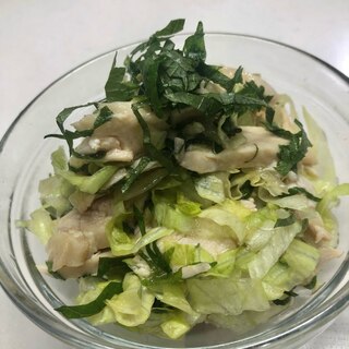 レタスとサラダチキンのさっぱり和え